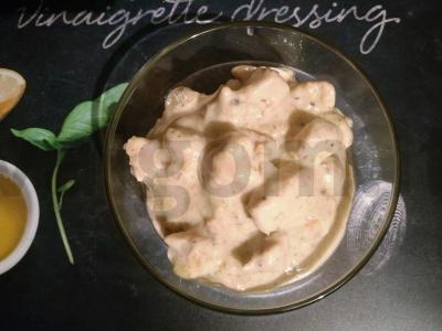 Vištienos krūtinėlė grietinėlėje su pesto padažu pagrindine nuotrauka