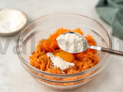 Saldžiųjų bulvių blynai vaikams Žingsnis 2