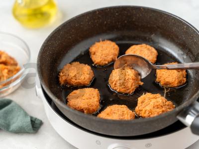 Saldžiųjų bulvių blynai vaikams Žingsnis 3