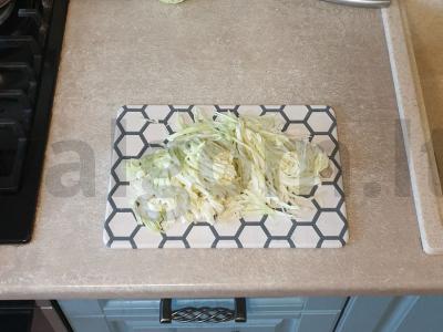 Troškinta kopūstai su ryžiais ir daržovėmis Žingsnis 4