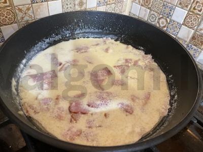 Makaronai „Karbonara su bekonu“ Žingsnis 3