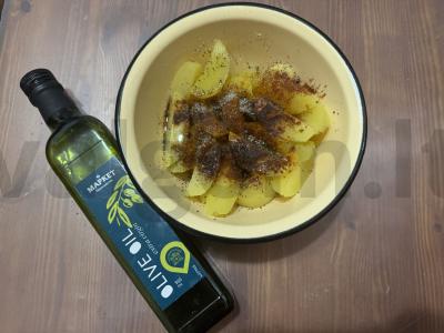 Tuno filė su kaimiškais bulvėmis Žingsnis 2