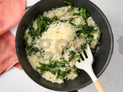 Risotto su špinatais ir sūriu Žingsnis 5