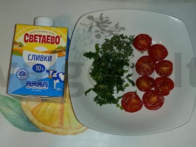 Tigro krevetės su tagliatelle makaronais pomidorų-grietinėlės padaže Žingsnis 8