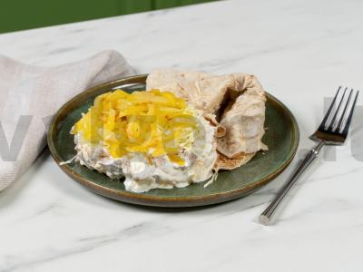 Salotas „Arabų“ su keptomis bulvėmis pagrindine nuotrauka