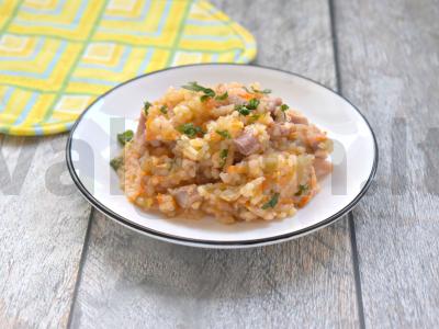 Greitas plovas su rūkytomis vištienos krūtinėlėmis pagrindine nuotrauka