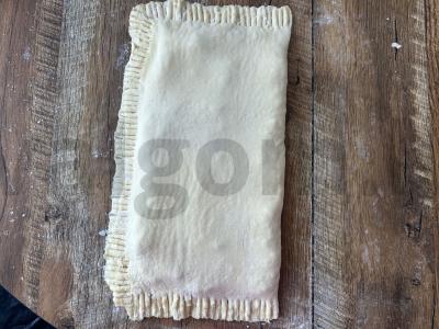 Sluoksniuoto tešlos pyragas su lašiša ir ryžiais Žingsnis 6