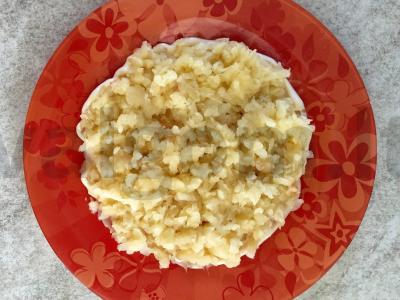 Salotas „Mimoza su lašiša“ Žingsnis 7