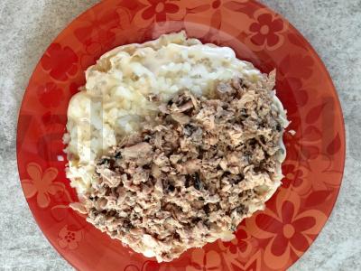 Salotas „Mimoza su lašiša“ Žingsnis 8