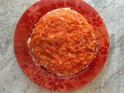 Salotas „Mimoza su lašiša“ Žingsnis 10