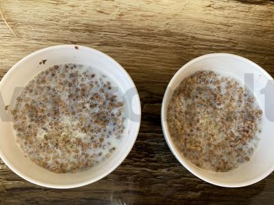 Grikių košė su kriauše, avietėmis ir riešutais Žingsnis 1