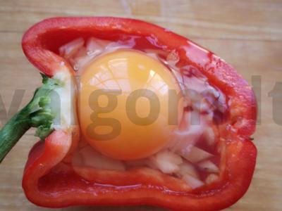 Paprika su kiaušiniu Žingsnis 4