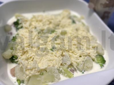 Keptas vištienos filė su brokoliais ir žiediniais kopūstais Žingsnis 3