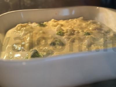 Keptas vištienos filė su brokoliais ir žiediniais kopūstais Žingsnis 4