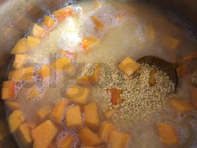 Kukurūzų košė su moliūgo gabaliukais Žingsnis 5