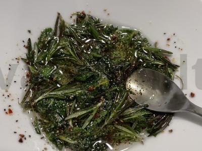 Avinžirnių pečių su sutrintais agurkais Žingsnis 1