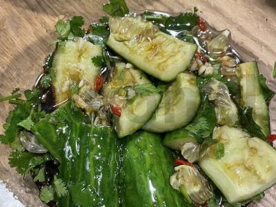 Avinžirnių pečių su sutrintais agurkais Žingsnis 4