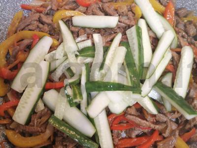 Daržovių salotas su jautiena ir funchoza Žingsnis 11