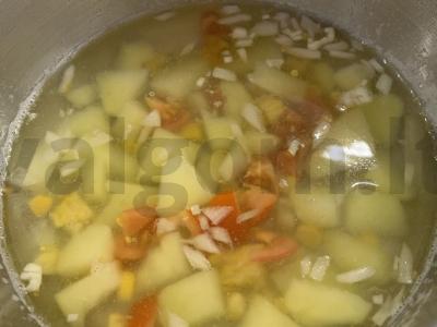 Kukurūzų ir bulvių sriuba Žingsnis 5