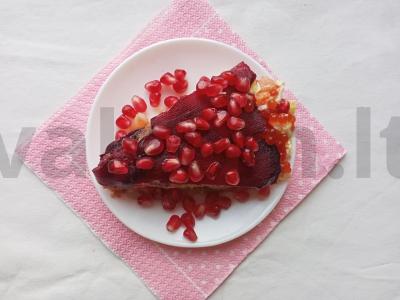 Ryškus salotas „Pusšalė“ su lašiša ir bananas pagrindine nuotrauka