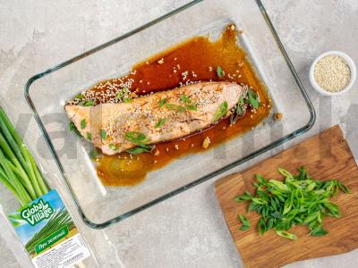 Žuvis sojų padaže su medumi ir sezamu Žingsnis 2