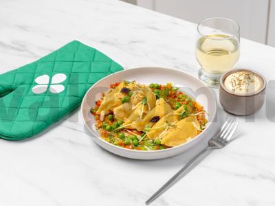 Ravioliai su cukinijomis, rukola ir maskarponė pagrindine nuotrauka