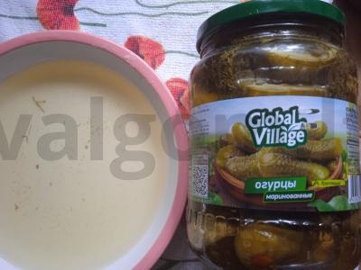 Blynai su agurkų marinuote Žingsnis 1