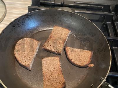 Brusketa su šamų ikrais Žingsnis 1