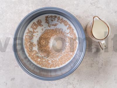 Kviečių košė piene lėtoje viryklėje Žingsnis 1