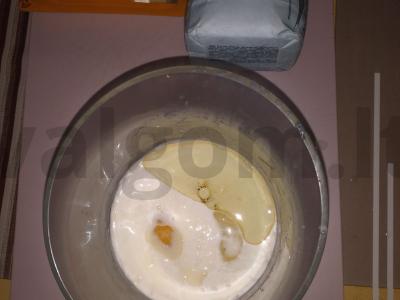 Skanus ryžių blynas su sūriu ir pomidoru Žingsnis 2