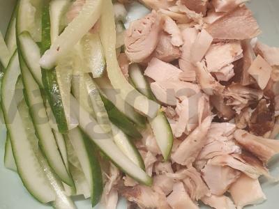 Salotas „Vištiena korėjietiškai“ Žingsnis 2