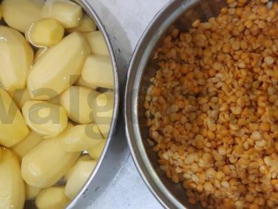 Žirnių sriuba su kiaulienos kaulu Žingsnis 2