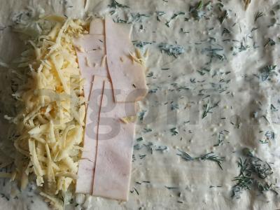 Šaurma „Pavasarinė“ su sūriu ir kalakutienos kumpiu Žingsnis 6