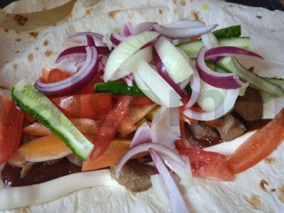 Šašlykas su kiauliena ir marinuotais patisonais Žingsnis 7