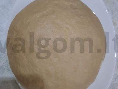 Varškės bandelės iš picos tešlos Žingsnis 1