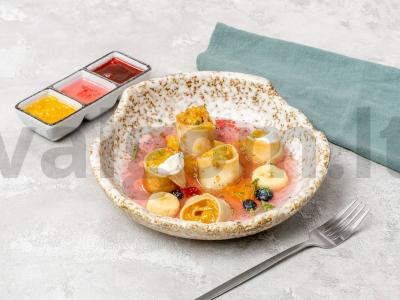 Vegetariški blynai su bananais pagrindine nuotrauka