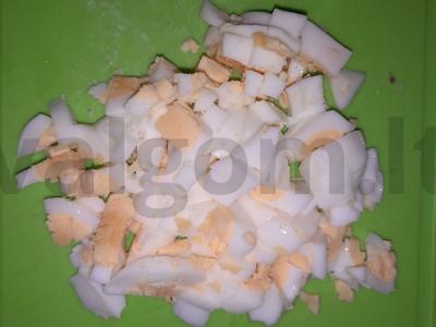 Salotas su liežuviu, žirniais ir raudonuoju svogūnu Žingsnis 3