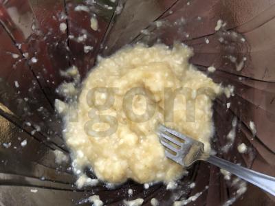 Bananų keksiukas PP Žingsnis 1