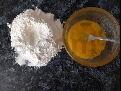 Namų kiaušinių makaronai Žingsnis 2