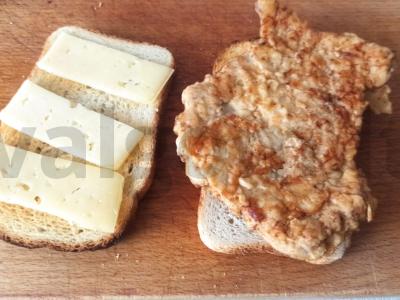 Tostadas su kotletu ir sūriu Žingsnis 2