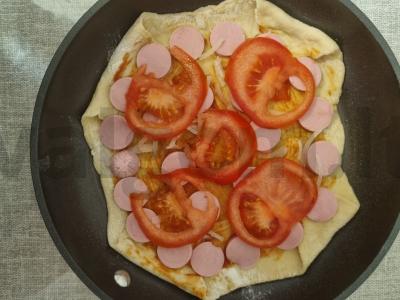 Studentų pica ant keptuvės Žingsnis 7