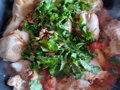 Čachohbili su daržovėmis ir prieskoniais Žingsnis 3