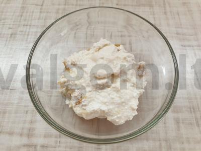 Varškės desertas „Bananų-abrikosų beprotybė“ Žingsnis 3