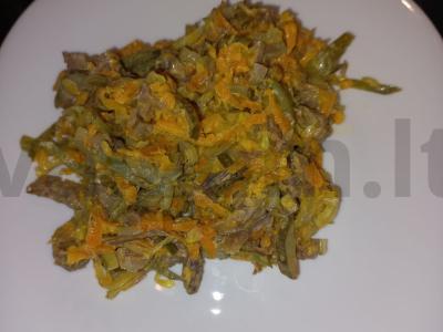 Salotas „Obžorka“ su virta jautiena ir morkomis pagrindine nuotrauka