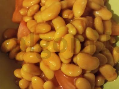 Vegetariškas traškus salotas „Prema“ su baltais pupelėmis Žingsnis 3