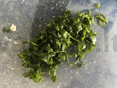 Kepti makaronai su vištiena ir marinuotais paprikais Žingsnis 6