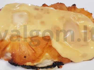 Vištienos krūtinėlė su ananasais ir sūriu pagrindine nuotrauka