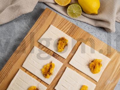 Laimų tyrės sluoksnių receptas Žingsnis 1