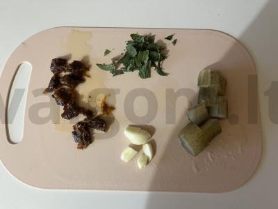 Pyragas iš baltųjų virtų pupelių su džiovintais pomidorais Žingsnis 3