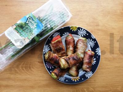 Bakonų ir cukinijų ritinėliai Žingsnis 8